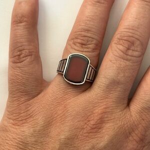 925 Silver red ring